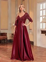 Maroon Silk Dress
